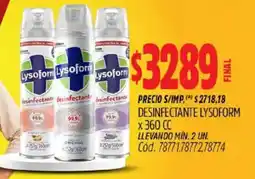 Supermercados Yaguar Lysoform desinfectante oferta