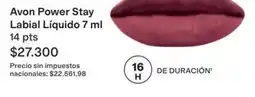 Avon Avon - power stay labial líquido 7 ml oferta