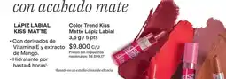 Avon Lápiz labial kiss matte oferta