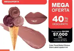 Avon Color trend matte d'licious stain labial oferta