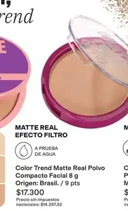 Avon Real - color trend matte polvo compacto facial oferta