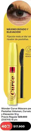 Avon Avon - wonder curve máscara para pestañas volumen, curvatura y elevación 10 g oferta
