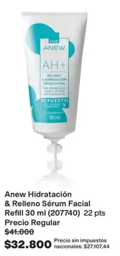 Avon Anew - hidratación & relleno sérum facial refill 30 ml (207740) oferta