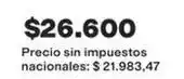 Avon Precio sin impuestos nacionales oferta