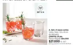 Avon Set x 4 vasos cortos oferta