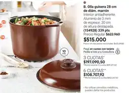 Avon Mm - olla guisera 28 cm de diám. marrón interior antiadherente oferta