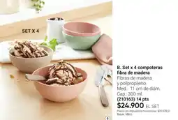 Avon Set x 4 compoteras fibra de madera oferta