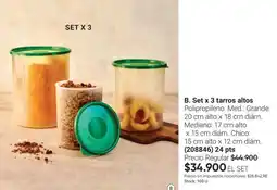 Avon Set x 3 tarros altos oferta