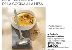 Avon A. cucharón de acero inoxidable oferta