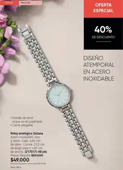 Avon Reloj analógico solara oferta
