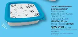 Avon Set x3 contenedores pelotas/gaming (209024) oferta