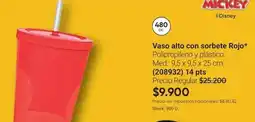 Avon Rojo - vaso alto con sorbete (208932) oferta