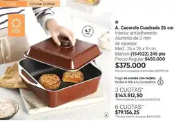 Avon Mm - a. cacerola cuadrada 26 cm oferta