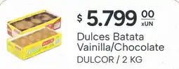 El Milagro Mayorista Dulcor dulces batata vainilla/chocolate oferta