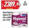 Supermercados Comodin Higienol - papel higienico dh plus 4x30mt cod. 42739 oferta