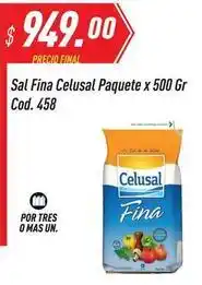 Supermercados Comodin Celusal - sal fina paquete x 500 gr cod. 458 oferta