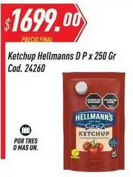 Supermercados Comodin Hellmann's - ketchup d p x 250 gr cod. 24260 oferta