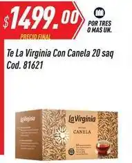Supermercados Comodin La virginia - te con canela 20 saq cod. 81621 oferta