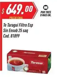Supermercados Comodin Mas - te filtro esp sin ensob 25 saq cod. 81899 oferta