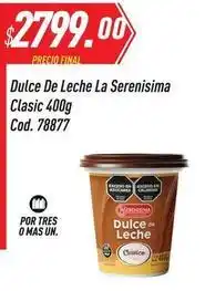 Supermercados Comodin Mas - dulce de leche clasic oferta