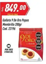 Supermercados Comodin 9 de oro - galleta 9 de oro pepas membrillo 200gr cod. 22196 oferta