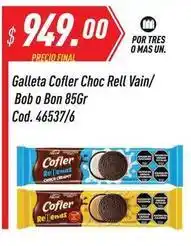 Supermercados Comodin Cofler - galleta choc rell vain/ bob o bon 85gr cod. 46537/6 oferta