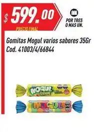 Supermercados Comodin Mogul - gomitas varios sabores 35gr cod. 41003/4/66844 oferta