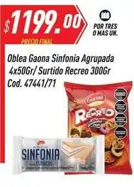 Supermercados Comodin Gaona - oblea sinfonia agrupada 4x50gr/ surtido recreo 300gr cod. 47441/71 oferta