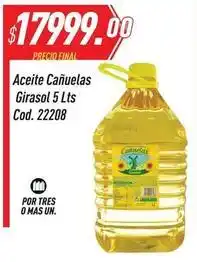 Supermercados Comodin Cañuelas - aceite cañuelas girasol 5 lts cod. 22208 oferta