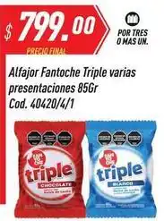 Supermercados Comodin Fantoche - alfajor triple varias presentaciones cod. 40420/4/1 oferta