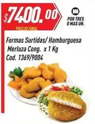 Supermercados Comodin Mas - formas surtidas/hamburguesa merluza cong. x 1 kg cod. 1369/9004 oferta