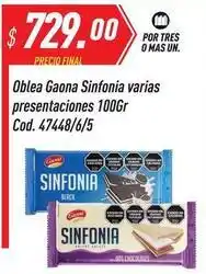 Supermercados Comodin Gaona - oblea sinfonia varias presentaciones cod. 47448/6/5 oferta
