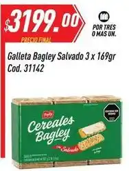 Supermercados Comodin Bagley - galleta salvado 3 x 169gr cod. 31142 oferta