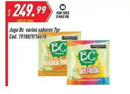 Supermercados Comodin Bc - jugo bc varios sabores 7gr cod. 19188/9/16618 oferta