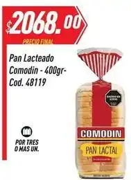 Supermercados Comodin Comodin - pan lacteado - 400gr- cod. 48119 oferta