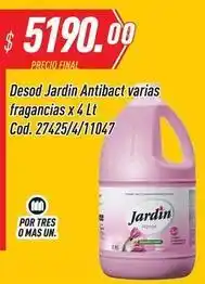 Supermercados Comodin Desod jardin antibact varias fragancias x 4 lt cod. 27425/4/11047 oferta