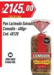 Supermercados Comodin Comodin - pan lacteado salvado - 400gr- cod. 48120 oferta