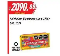 Supermercados Comodin Vienissima - salchichas cod. 2524 oferta