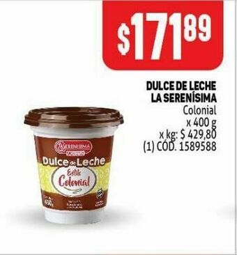 Makro Dulce de leche la serenísima 400g oferta