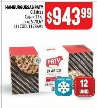 Makro Hamburguesas paty 12u oferta