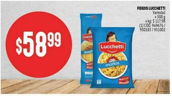 Makro Fideos lucchetti 500g oferta