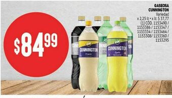 Gaseosa cunnington 2.25lt