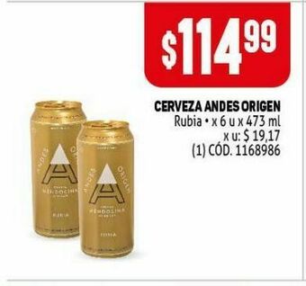 Makro Cerveza andes origen 6u x 473ml oferta