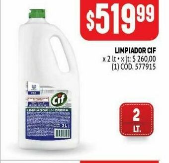 Makro Limpiador cif 2lt oferta