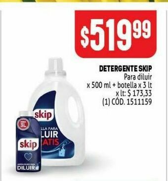 Makro Detergente skip 3lt oferta