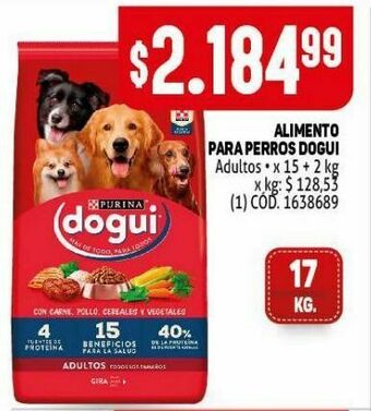 Makro Alimento para perros dogui 17kg oferta