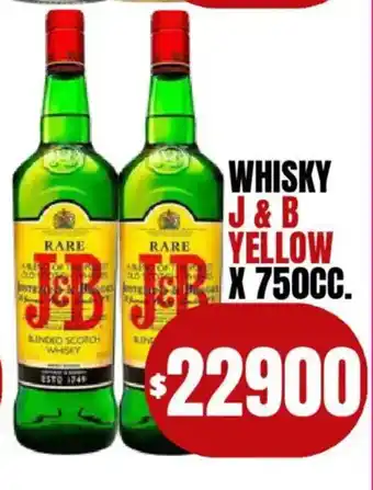 J & B whisky yellow
