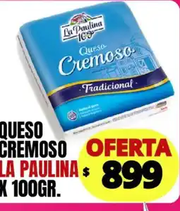 Supermercados Mariano Max La paulina queso cremoso tradicional oferta