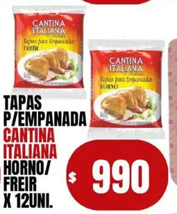 Supermercados Mariano Max Cantina italiana tapas para empanadas oferta