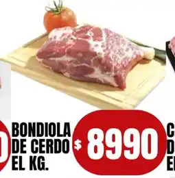 Supermercados Mariano Max Bondiola de cerdo oferta